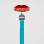 blue microphone with lips