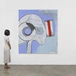 thomas scheibitz blue abstract painting