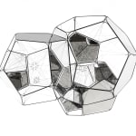 Saraceno Stainless Steel and mirror sculpture