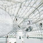 floating nets inside museum