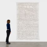 Image of Tapestry (Flowchart, Portrait), Linen on Paint.