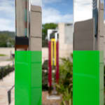 Image of Obstruction, Reflection, Transition (Claret, Yellow, Green).