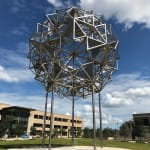 large sphere outside