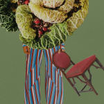 Image of Catachresis on paper #81 (head of cabbage, legs of the chair, tongue of the shoe)