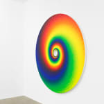 image of Olafur Eliasson painting Colour experiment no. 121 (Tunnel-vision tomorrow) .