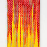 Image of Woven Paint as Warp (Red, Orange, and Yellow Values)