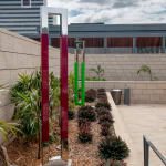 Image of Obstruction, Reflection, Transition (Claret, Yellow, Green).