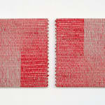 Image of Woven Angle Gradient as Weft, Cadmium Red Medium (Six O’Clock, Twelve O’Clock)