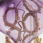 Akashi hanging glass sculpture with rope