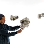 tomas saraceno hanging 3 part sculpture