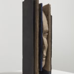 Image of Mark Manders sculpture Head with Thin Blue Vertical.