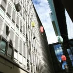 image of Martin Boyce hanging lanterns