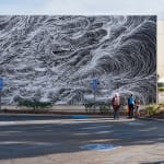 image of large wave mural