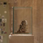 image of Mark Manders sculpture inside of barn