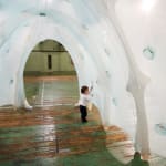 sculpture installation inside armory