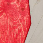 detail of Martin Boyce jesmonite, painted steel and wood wall work