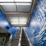 image of tiled subway station