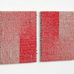 Image of Woven Angle Gradient as Weft, Cadmium Red Medium (Six O’Clock, Twelve O’Clock)