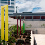 Image of Obstruction, Reflection, Transition (Claret, Yellow, Green).