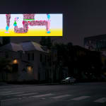 Wong Ping’s Screen Shaver (2014/2023) in on view on Sunset Boulevard, organized by City of West Hollywood's Moving Image Media Art Program (MIMA).