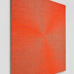 Image of Woven Three-Blade Fan (Fluorescent Orange) #1.