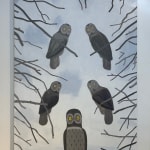 Mike Piggott, Owls in Tree, 2025