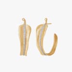 Ole Lynggaard Copenhagen, Large Leaves Creol Earrings with Diamonds