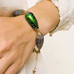 Bibi Van Der Velden, Scarab pop art necklace