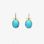 Gabriella Kiss, Oval Sleeping Beauty Turquoise Earrings