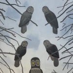 Mike Piggott, Owls in Tree, 2025