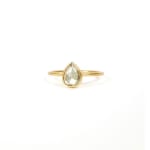 Gabriella Kiss, Clear Grey Green Pear Diamond Ring