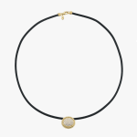 BECK, Oak vintage horn button earrings with pearl