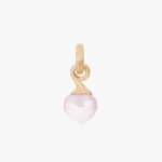 Ole Lynggaard Copenhagen, Small pointy sweet drops charm with rose quartz