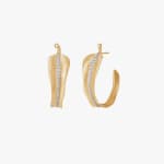 Ole Lynggaard Copenhagen, Large Leaves Creol Earrings with Diamonds