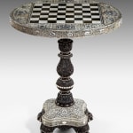 Anglo-Indian Ivory, Ebony and Horn Games Table