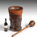 Monumental Turned Lignum Vitae Mortar and Pestle