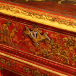 George II Scarlet Japanned Kneehole Chest Giles Grendey