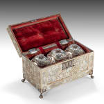 antique Coulborn Mid 18th Century Fretwork Mother of Pearl Tea Casket
