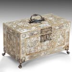 antique Coulborn Mid 18th Century Fretwork Mother of Pearl Tea Casket