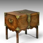 Coulborn antique 18th century mahogany campaign box folding legs