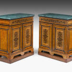 Pair of marquetry cabinets by George Bullock