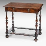 Coulborn Antique William and Mary Solid Yew Wood Side Table