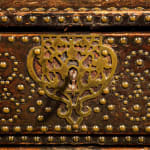 Queen Anne’s Leather Studded Linen Chest Attributed to the workshops of Richard Pigg, Junior or William Johnson