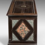Ebony and Antique Marble-mounted Table Cabinet