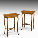 antique Coulborn pair Regency occasional tables exotic woods George Oakley