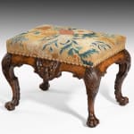 George II Carved Walnut Stool