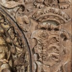 Coulborn antique Tudor 16th century Carved Oak Relief Panel of King John