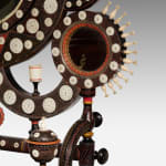 Anglo-Indian Ivory Mounted and Incised Lacquer Dressing Mirror