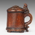 Late 17th Century Norwegian Peg Tankard in Karelian Birch