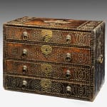 Queen Anne’s Leather Studded Linen Chest Attributed to the workshops of Richard Pigg, Junior or William Johnson